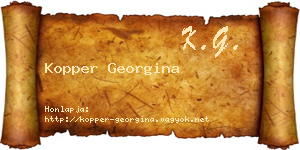 Kopper Georgina névjegykártya