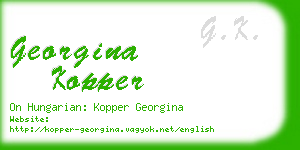 georgina kopper business card